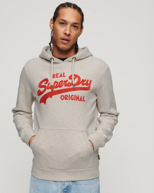 Hoodie vintage dengan logo merek soda klasik